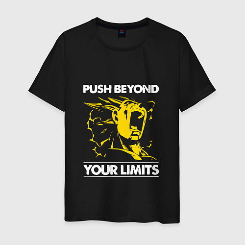 Мужская футболка Push Beyond Your Limits / Черный – фото 1