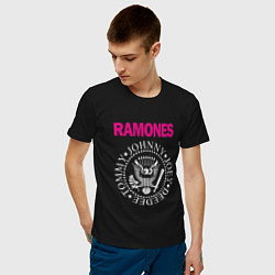 Футболка хлопковая мужская Ramones Boyband цвета черный — фото 2