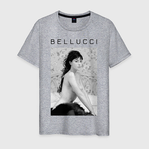 Мужская футболка Monica Bellucci: Romantic / Меланж – фото 1