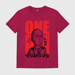 Футболка хлопковая мужская Ok Hero, цвет: маджента