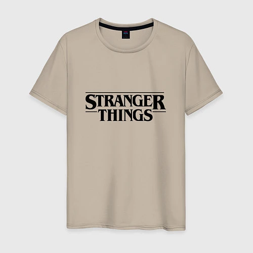 Мужская футболка Stranger Things / Миндальный – фото 1