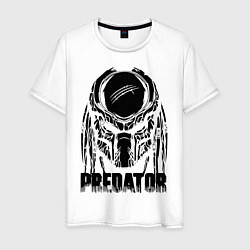 Футболка хлопковая мужская Predator Mask, цвет: белый