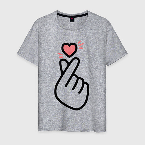 Мужская футболка K-pop: Faith Love / Меланж – фото 1