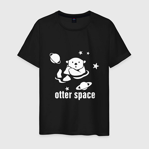 Мужская футболка Otter Space / Черный – фото 1