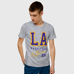 Футболка хлопковая мужская Lebron 23: Los Angeles, цвет: меланж — фото 2