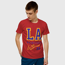 Футболка хлопковая мужская Lebron 23: Los Angeles, цвет: красный — фото 2