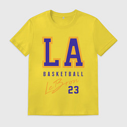 Футболка хлопковая мужская Lebron 23: Los Angeles, цвет: желтый