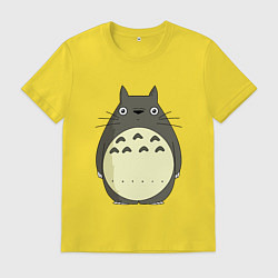 Футболка хлопковая мужская Милый Тоторо, цвет: желтый