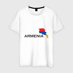 Футболка хлопковая мужская Armenia, цвет: белый