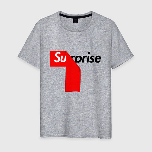 Мужская футболка Supreme Surprise / Меланж – фото 1