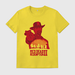 Футболка хлопковая мужская Red Dead Redemption 2, цвет: желтый