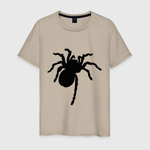Мужская футболка Черный паук / Миндальный – фото 1