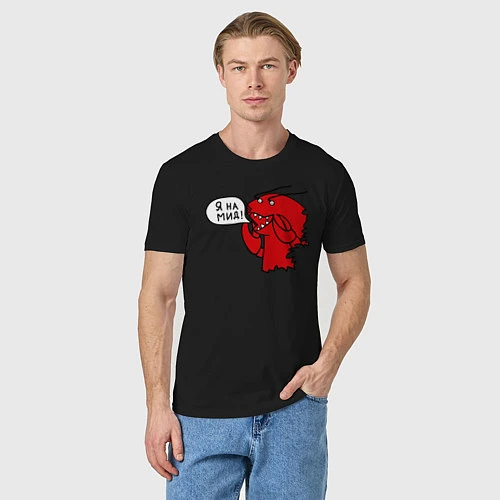 Мужская футболка Рак: я на мид / Черный – фото 3