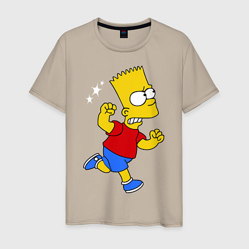 Мужская футболка Барт: бой без правил / Миндальный – фото 1