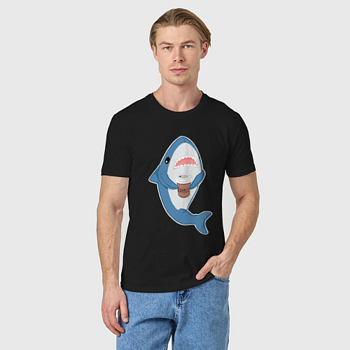 Мужская футболка Hype Shark / Черный – фото 3