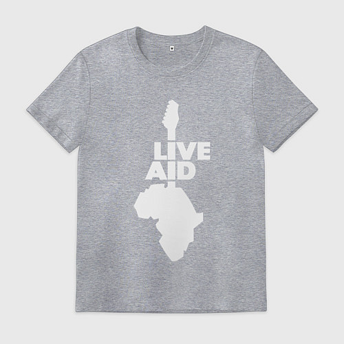 Мужская футболка Queen - Live Aid / Меланж – фото 1