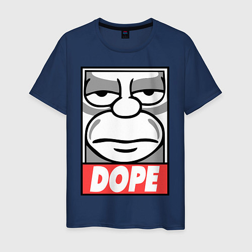 Мужская футболка Homer dope / Тёмно-синий – фото 1