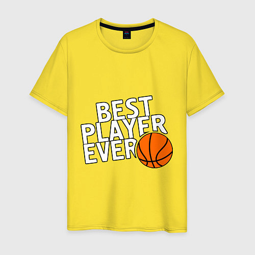 Мужская футболка Best player ever.(Лучший игрок всех времен) / Желтый – фото 1