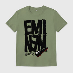 Футболка хлопковая мужская Eminem recovery, цвет: авокадо