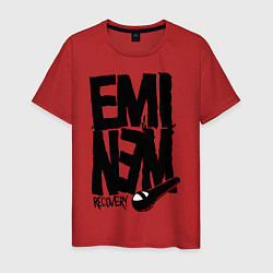 Футболка хлопковая мужская Eminem recovery, цвет: красный