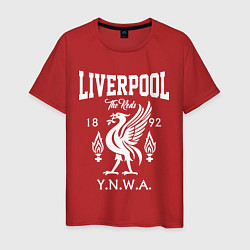 Футболка хлопковая мужская Liverpool YNWA, цвет: красный