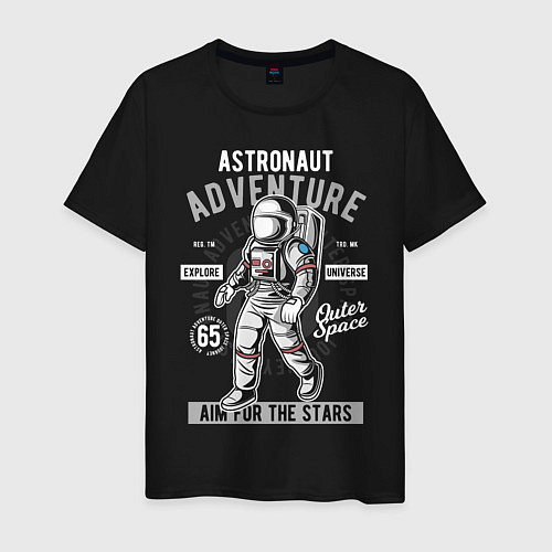 Мужская футболка Astronaut Adventure / Черный – фото 1