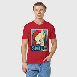 Футболка хлопковая мужская MLP: Smile, цвет: красный — фото 2