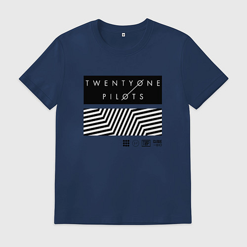 Мужская футболка TOP: Geometry / Тёмно-синий – фото 1