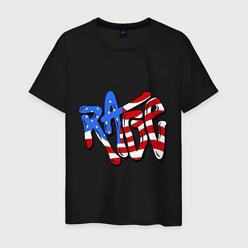 Мужская футболка Rage Like an American / Черный – фото 1