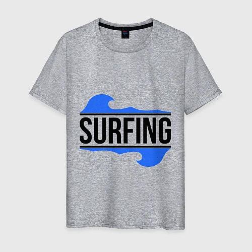 Мужская футболка Surfing / Меланж – фото 1