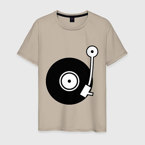 Мужская футболка Vinyl Mix / Миндальный – фото 1