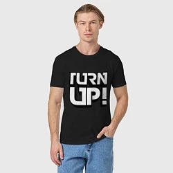 Футболка хлопковая мужская Turn UP!, цвет: черный — фото 2