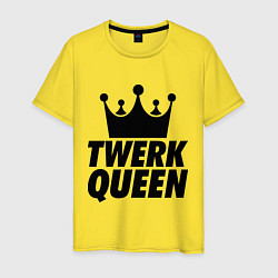 Футболка хлопковая мужская Twerk Queen, цвет: желтый