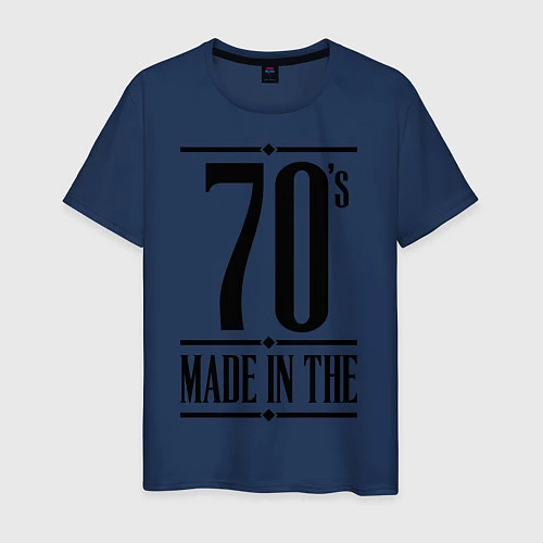 Мужская футболка Made in the 70s / Тёмно-синий – фото 1
