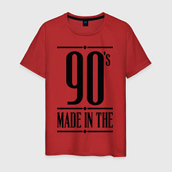 Футболка хлопковая мужская Made in the 90s цвета красный — фото 1