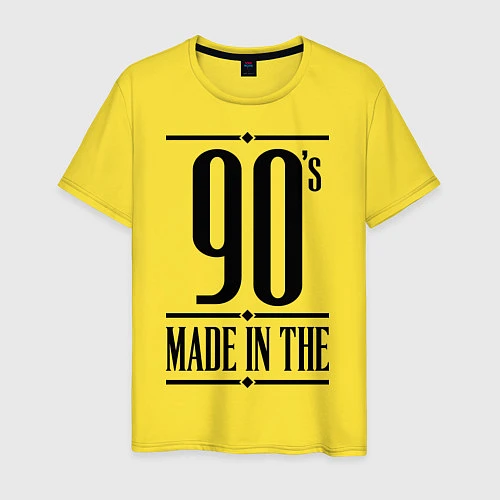 Мужская футболка Made in the 90s / Желтый – фото 1