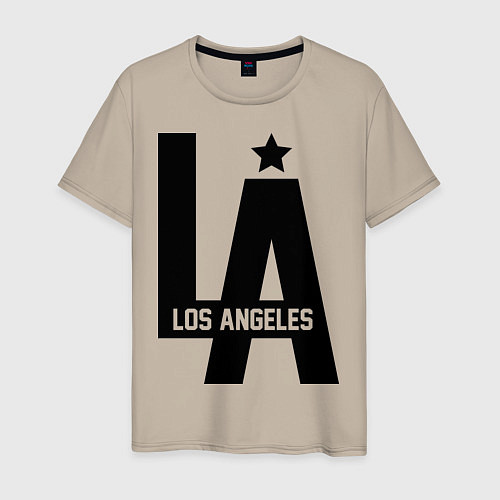 Мужская футболка Los Angeles Star / Миндальный – фото 1