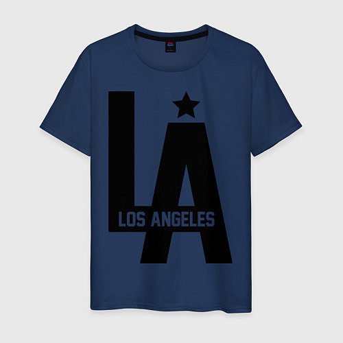 Мужская футболка Los Angeles Star / Тёмно-синий – фото 1