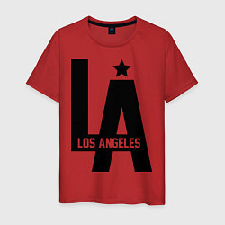 Футболка хлопковая мужская Los Angeles Star цвета красный — фото 1