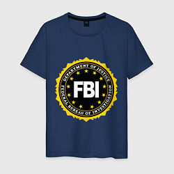 Футболка хлопковая мужская FBI Departament, цвет: тёмно-синий