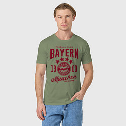 Футболка хлопковая мужская Bayern Munchen 1900, цвет: авокадо — фото 2