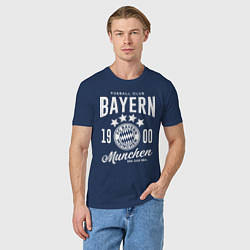 Футболка хлопковая мужская Bayern Munchen 1900, цвет: тёмно-синий — фото 2