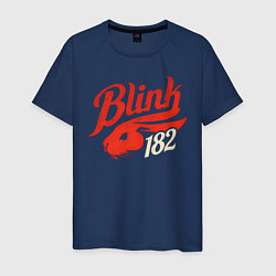 Футболка хлопковая мужская Blink-182, цвет: тёмно-синий