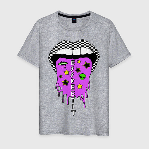 Мужская футболка Lil Pump: ESSKEETIT / Меланж – фото 1