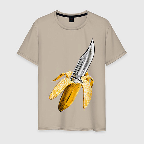 Мужская футболка Banana Knife / Миндальный – фото 1
