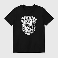 Футболка хлопковая мужская STARS RACCOON CITY, цвет: черный