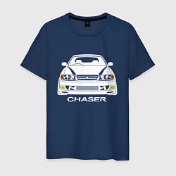 Футболка хлопковая мужская Toyota Chaser JZX100, цвет: тёмно-синий