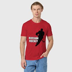 Футболка хлопковая мужская Russian Red Hockey, цвет: красный — фото 2