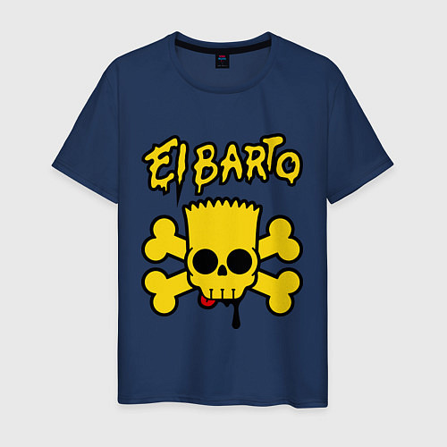Мужская футболка El Barto / Тёмно-синий – фото 1