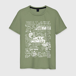 Футболка хлопковая мужская Arctic Monkeys: I'm in a Vest, цвет: авокадо